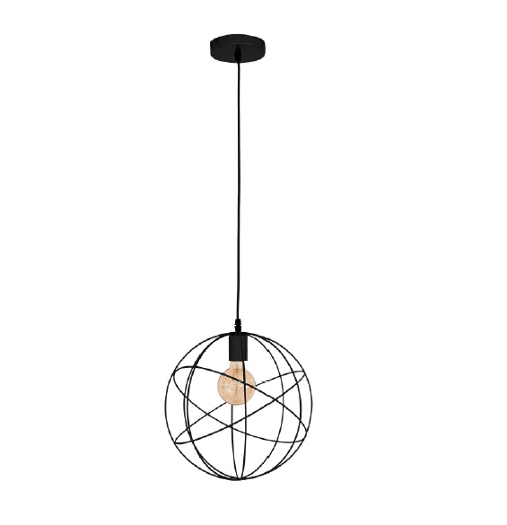 LAMPARA COLGANTE 60W E27 30 CM AMY COLOR NEGRO REF. 00110026 MARCA PIERROT