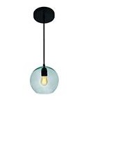 LAMPARA COLGANTE 60W E27 18 X 18 X 15 CM GLOBE GLASS COLOR NEGRO REF. 00110101 MARCA PIERROT