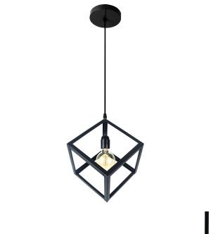 LAMPARA COLGANTE 60W E27 30,5 X 26 X 33 CM BOX COLOR NEGRO REF. 00110258 MARCA PIERROT