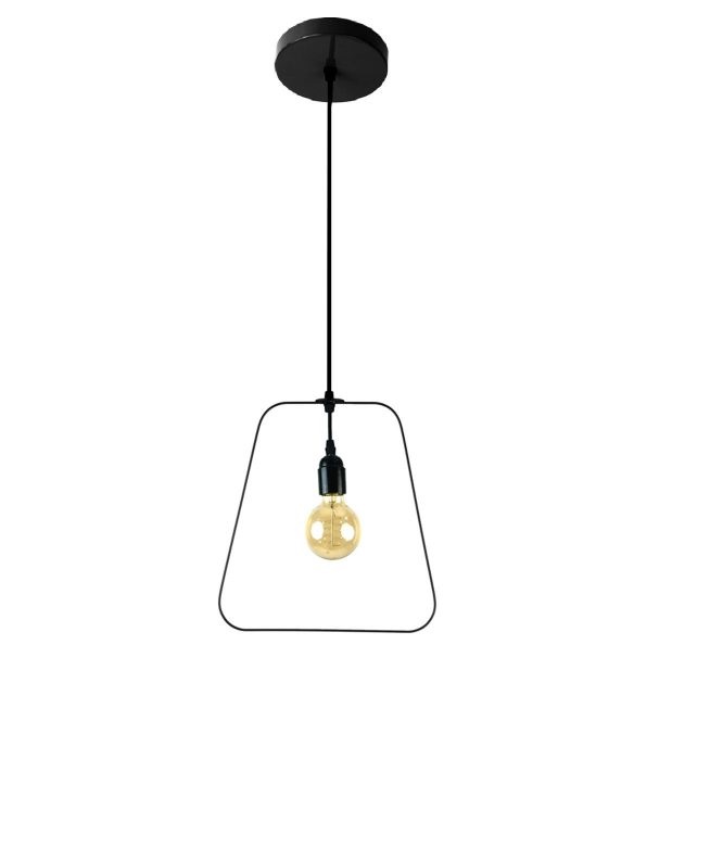 LAMPARA COLGANTE 60W E27 38,8 X 28,5 X 30 CM TRIANGLE COLOR NEGRO REF. 00110268 MARCA PIERROT