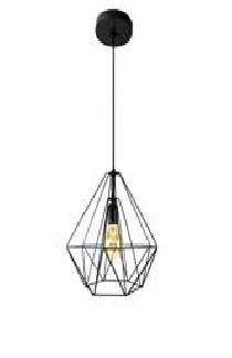 LAMPARA COLGANTE 60W E27 32,5 X 32,5 X 31 CM DIAMOND G COLOR NEGRO REF. 00110298 MARCA PIERROT