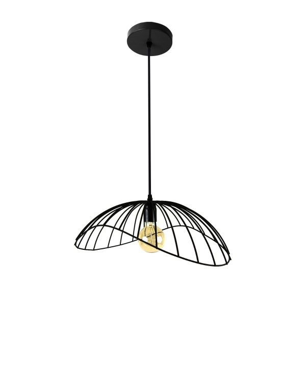 LAMPARA COLGANTE 60W E27 35 X 45 X 15 CM ANOUKIS COLOR NEGRO REF. 00110324 MARCA PIERROT