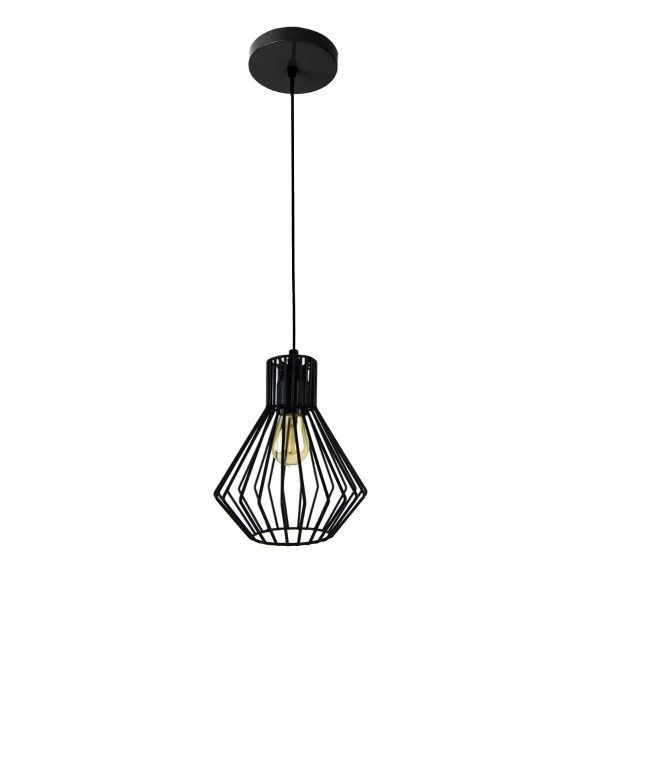 LAMPARA COLGANTE 60W E27 17 X 17 X 20,5 CM MUT COLOR NEGRO REF. 00110332 MARCA PIERROT