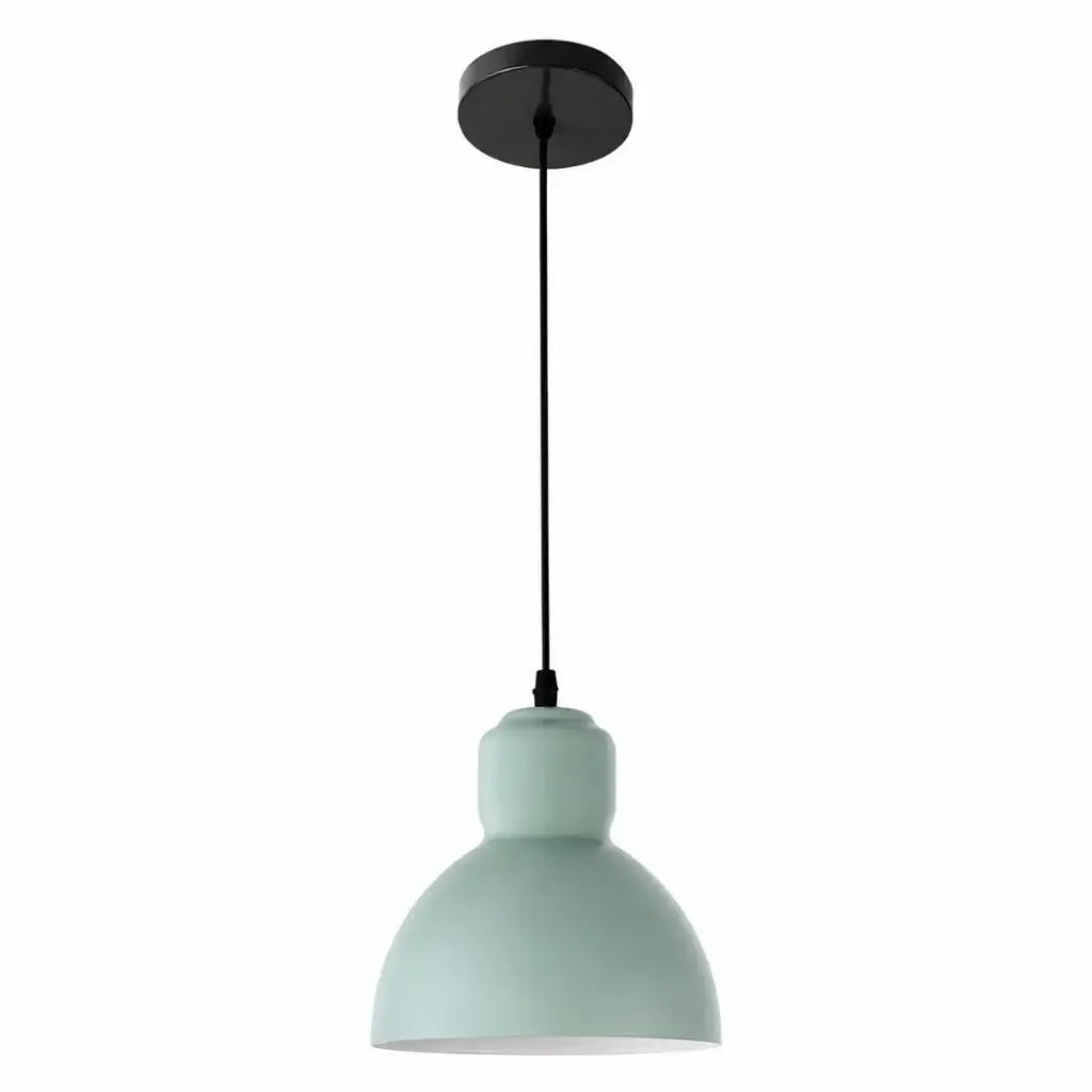 LAMPARA COLGANTE 60W E27 19,5 X 19,5 X 19 CM BELL GLASS COLOR PLATA REF. 00110410 MARCA PIERROT