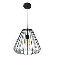 LAMPARA COLGANTE 60W E27 35 X 35 X 30 CM SIRRAH COLOR NEGRO REF. 00110436 MARCA PIERROT