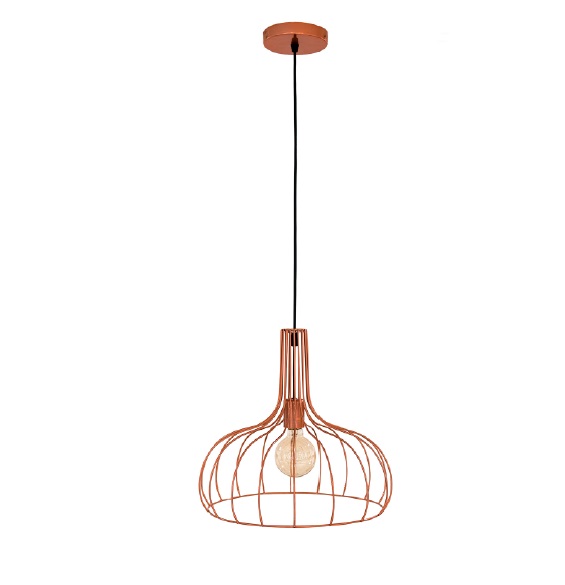 LAMPARA COLGANTE 60W E27 35 X 35 CM AMIR COLOR COBRE REF. 00110449 MARCA PIERROT
