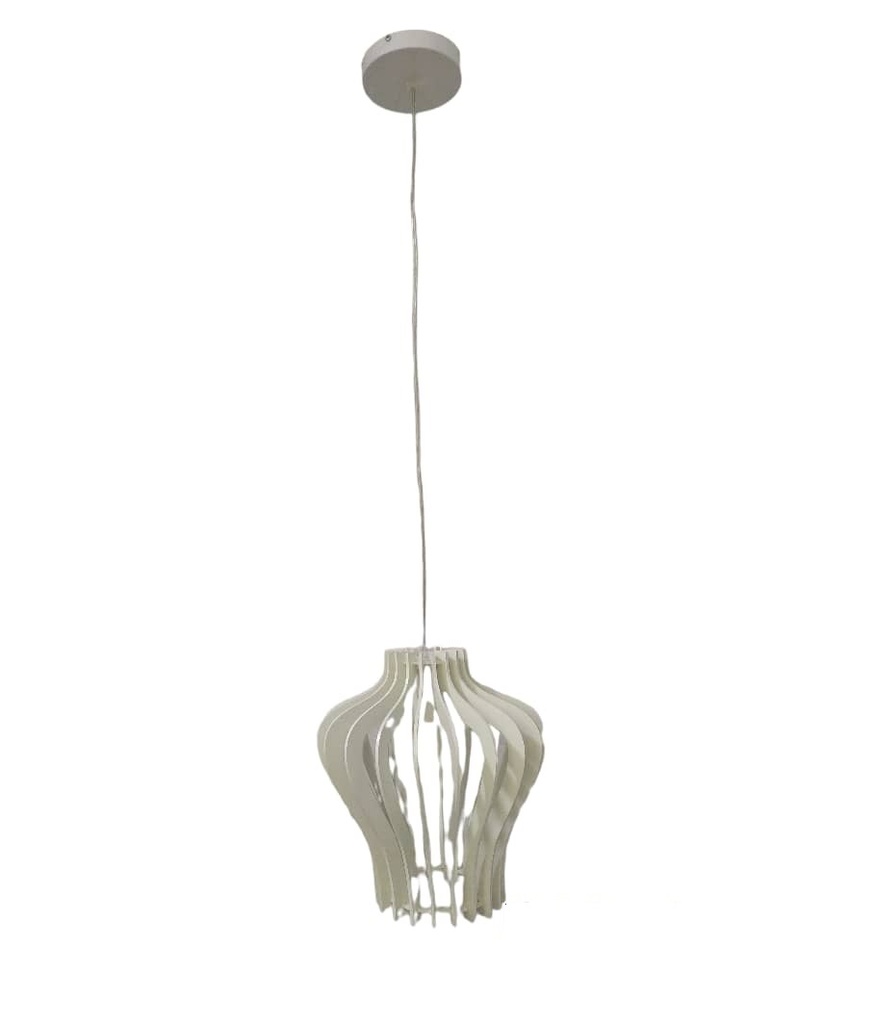 LAMPARA COLGANTE 60W E27 24,5 X 24,5 X 26 CM ARTISTIC BELL COLOR BLANCO REF. 00112006 MARCA PIERROT