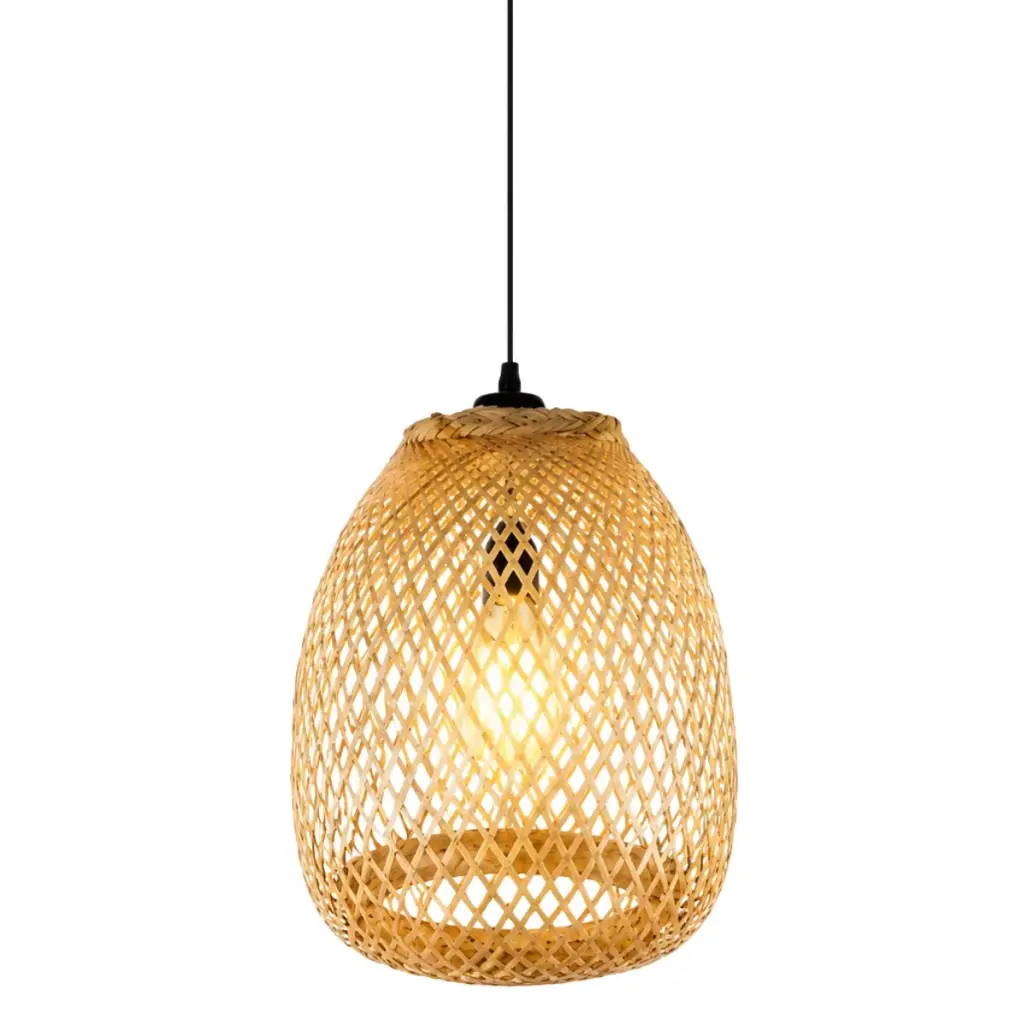 LAMPARA COLGANTE 60W E27 42,5 X 46 CM AMAZONA COLOR RAFIA REF. 00116005 MARCA PIERROT