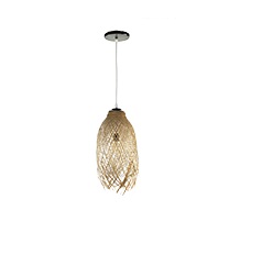 LAMPARA COLGANTE 60W E27 57 X 32 CM NISSA COLOR RAFIA REF. 00116011 MARCA PIERROT