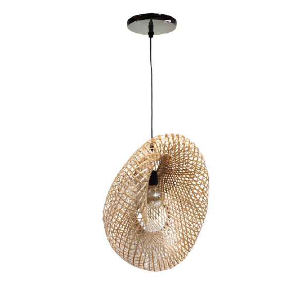 LAMPARA COLGANTE 60W E27 40 X 25 CM EDEN COLOR RAFIA REF. 00116026 MARCA PIERROT