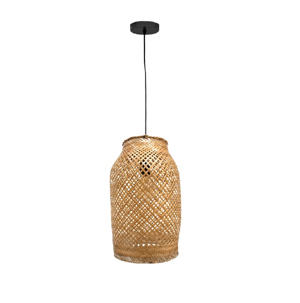 LAMPARA COLGANTE 60W E27 44 X 28 CM DALIA COLOR RAFIA REF. 00116030 MARCA PIERROT