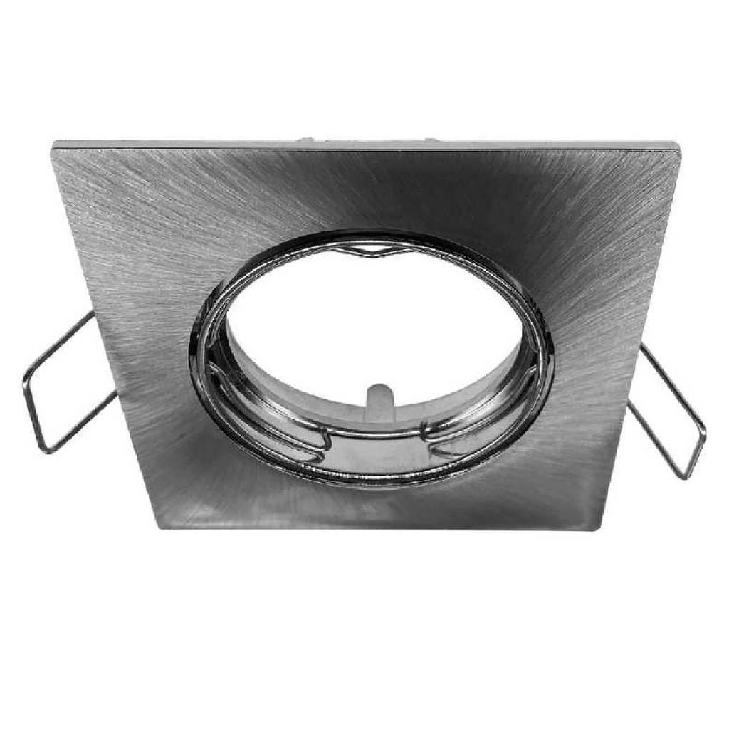 LAMP SPOT / OJO DE BUEY GU10 DE ACERO INOX CUADRADO REF. KL-21-116416-1-S MARCA BILIGHT