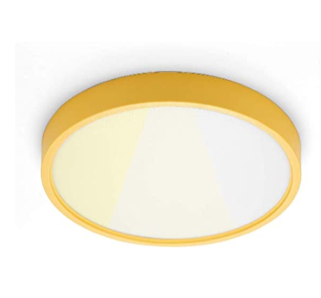 LAMPARA DE TECHO LED 12" 20W 5 COLORES 3000 K- 4000 K- 6000 K REF.174068 COLOR AMARILLO MARCA TALOYA