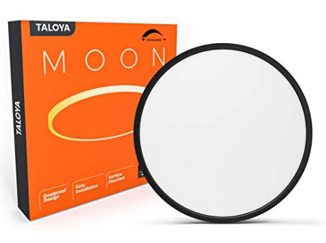 LAMPARA DE TECHO LED 16" 24 W 3 EN 1 3000 K- 4000 K- 6000 K REF.MO-T-BKMC4 COLOR NEGRO MARCA TALOYA