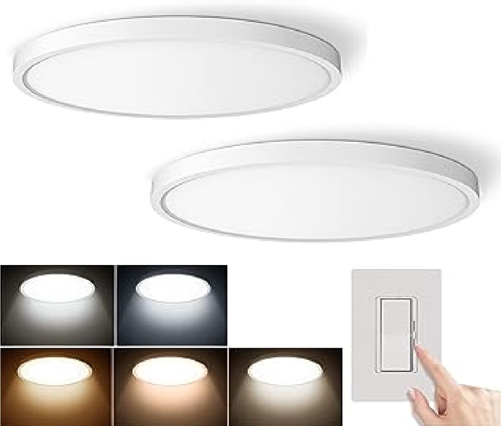 LAMPARA DE TECHO LED CEILING 12" 20W 3000K- 6500K (PACK 2) REF. X003BURGA9 BLANCO MARCA TALOYA