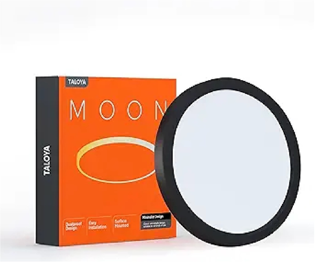 LAMPARA DE TECHO LED SMART 12" 24W 3000K- 6500K MOD. 8292 REF. X0033OYC6J COLOR NEGRO MARCA TALOYA