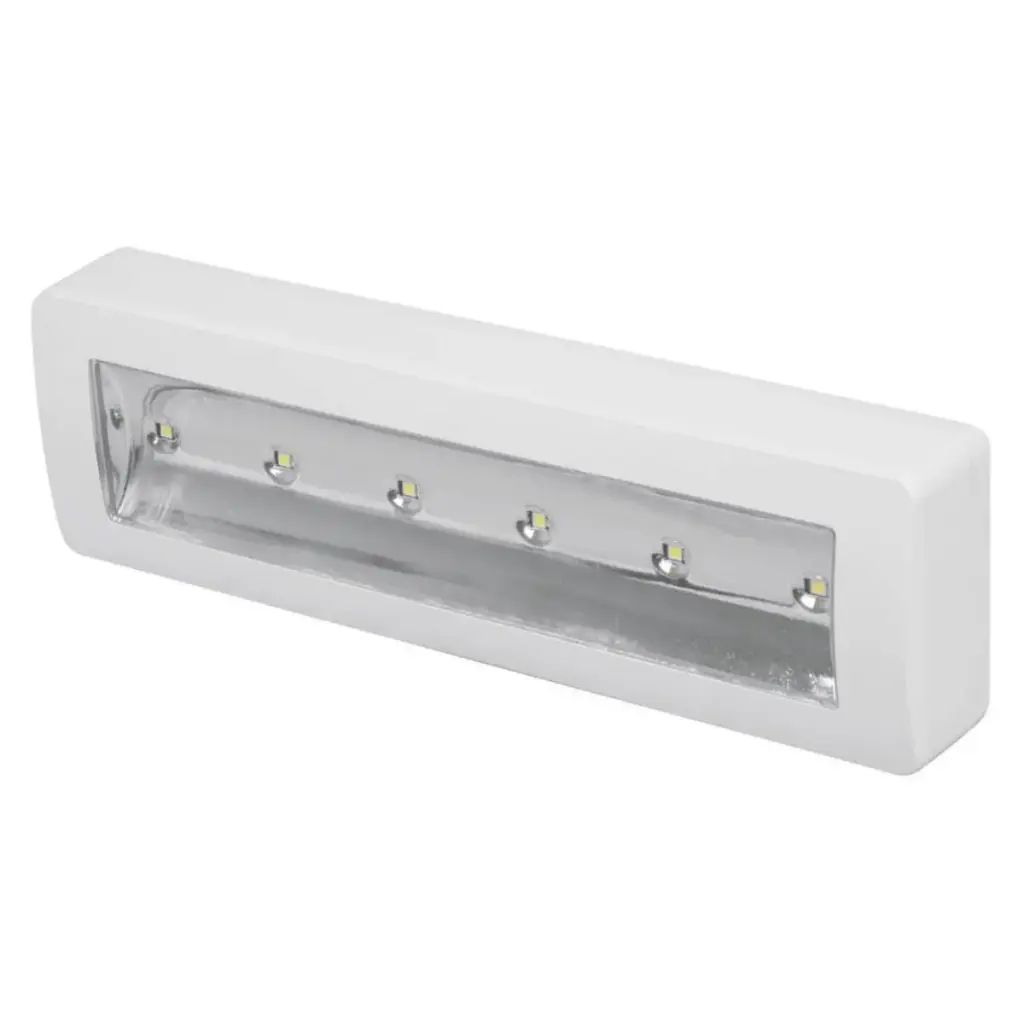 LAMPARA DE EMERGENCIA LED RECARGABLE 200 LM 2.5 W 120 -240 V MOD.LAE-200 REF. 47224 MARCA VOLTECK