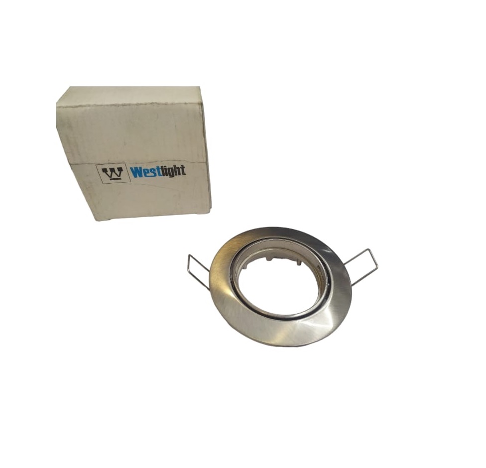 LAMPARA SPOT 4" P/EMP REDONDO P/DICROICO GU10 SIN BOMB. COLOR ACERO REF. 845115 MARCA WESTLIGHT