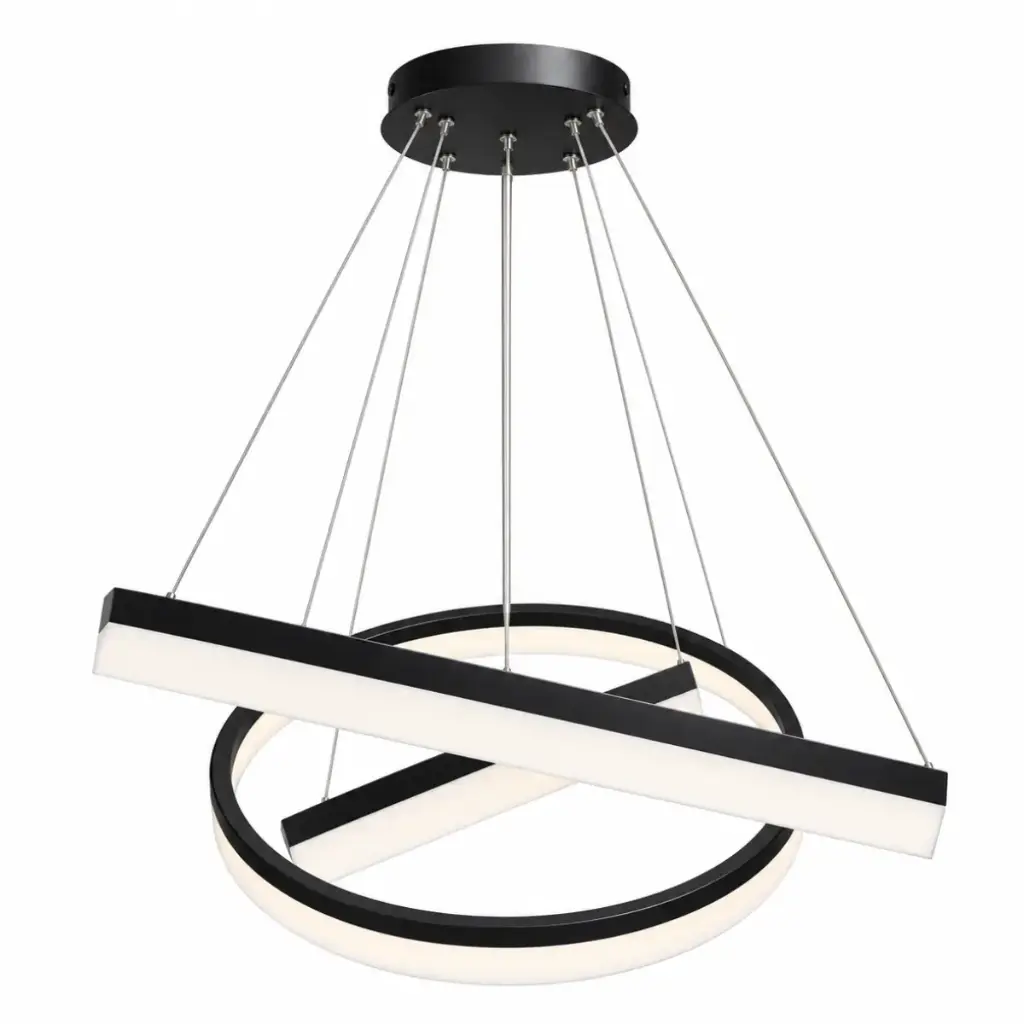 LAMPARA COLGANTE LED 113W 80+60+40 SWIRL LUZ FRIA D/ ILUMINACION COLOR NEGRO REF. 1587 MARCA ZAXON