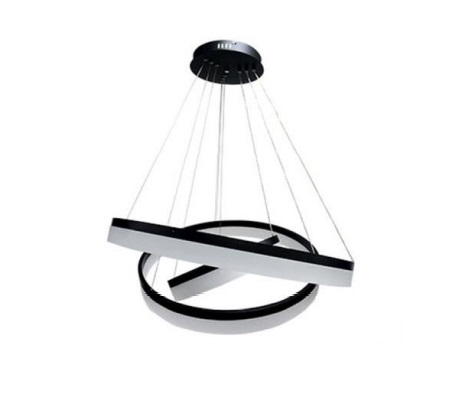 LAMPARA COLGANTE LED 113W 80+60+40 SWIRL LUZ FRIA D/ ILUMINACION COLOR NEGRO REF. 1587 MARCA ZAXON