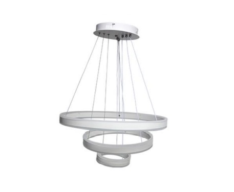 LAMPARA COLGANTE LED 113W 80+60+40 SWIRL LUZ FRIA D/ ILUMINACION COLOR BLANCO REF. 1593 MARCA ZAXON