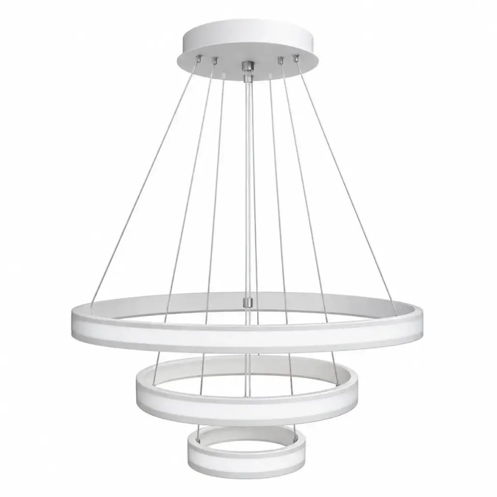 LAMPARA COLGANTE LED 113W 80+60+40 SWIRL LUZ FRIA D/ ILUMINACION COLOR BLANCO REF. 1593 MARCA ZAXON