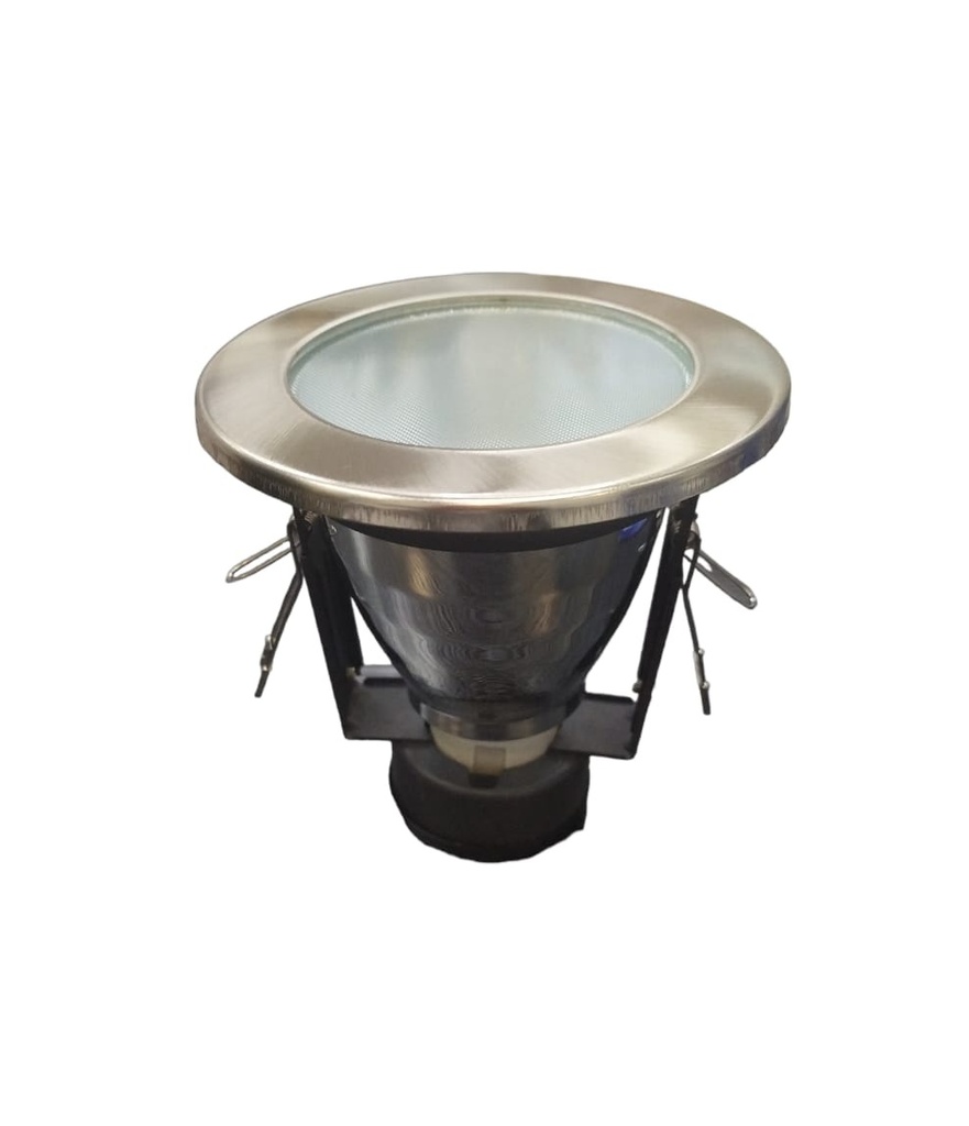 LAMPARA SPOT 3,5" C/VIDRIO COLOR SATINADA REF. SLG120SN MARCA BAYAN POWER