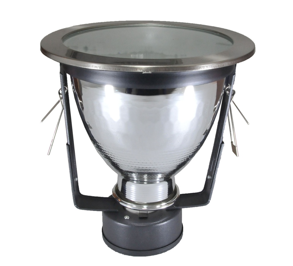 LAMPARA SPOT 4" C/VIDRIO COLOR NIQUELADA REF. SLG145SN MARCA BAYAN POWER