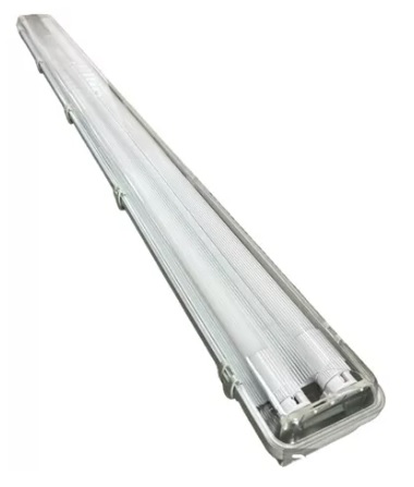 LAMPARA HERMETICA ANTIPOLVO 2 X 18-24W P/TUBO LED T8 (CARCASA VACIA) REF. LED2X18-CD MARCA HEA LIGHT