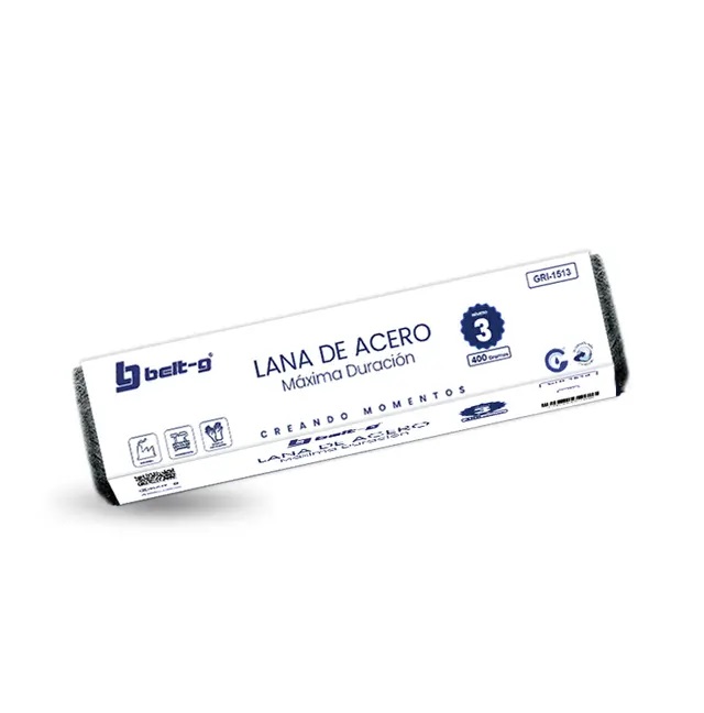 LANA DE ACERO N° 3 DE 400 GR. REF. GRI-1513 MARCA BELT-G