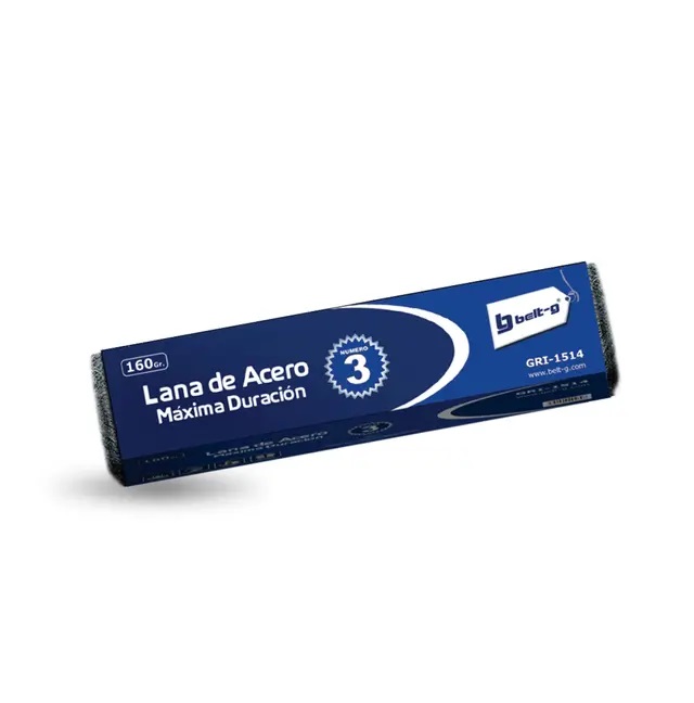 LANA DE ACERO N° 3 DE 160 GR REF. GRI-1514 MARCA BELT-G
