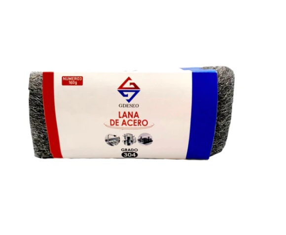 LANA DE ACERO N° 3 DE 160 GR REF. LAN-A02 MARCA GDESEO