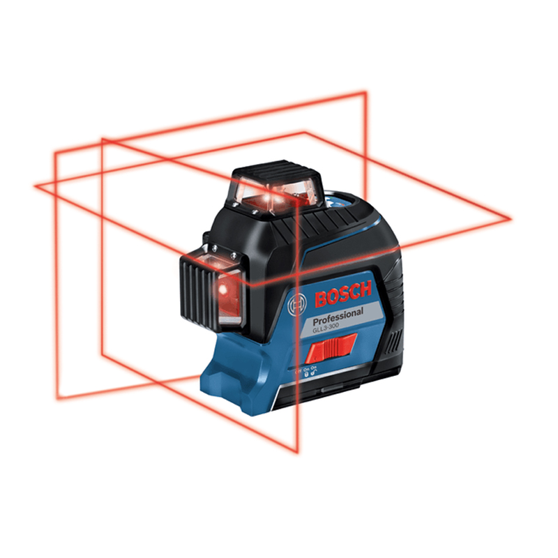 LASER DE LINEAS DE NIVELACION Y ALINEACION DE TRES PLANOS 360° 60 MTS REF. GLL3-300 MARCA BOSCH
