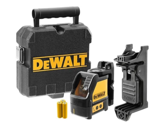 LASER AUTONIVELADOR DE LINEAS EN CRUZ R/ ROJO ALCANCE 50MTS IP 54 + 3 BATERIA AA REF. DW088K DEWALT