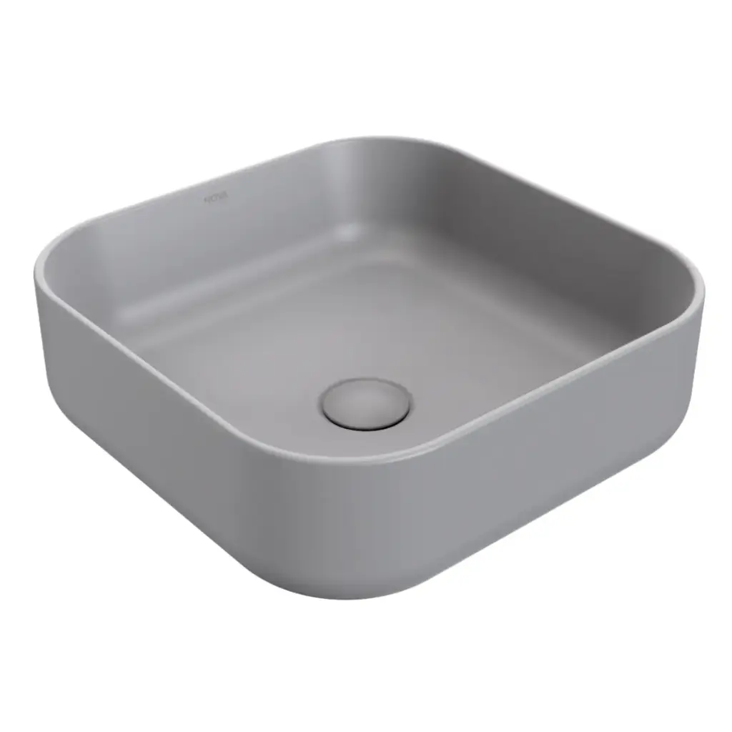 LAVAMANOS CUADRADO DE SOBREPONER 39 CM ART SQUARE FINECRAFT GRAPHITE REF. NVLAV7788 MARCA NOVA