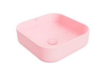 LAVAMANOS CUADRADO DE SOBREPONER 39 CM ART SQUARE CANDY PINK / ROSADO REF. NVLAV7789 MARCA NOVA