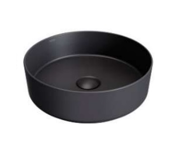 LAVAMANOS REDONDO DE SOBREPONER 35CM X 18CM ART ROUND FINECRAF NOIR / NEGRO REF.NVLAV7733 MARCA NOVA