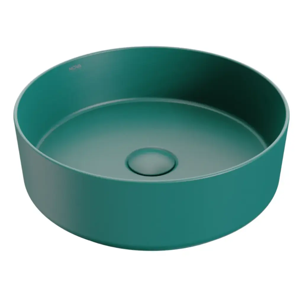 LAVAMANOS REDONDO DE SOBREPONER 35CM X 18CM ART ROUND FINECRAF CHOME GREEN REF.NVLAV7734 MARCA NOVA