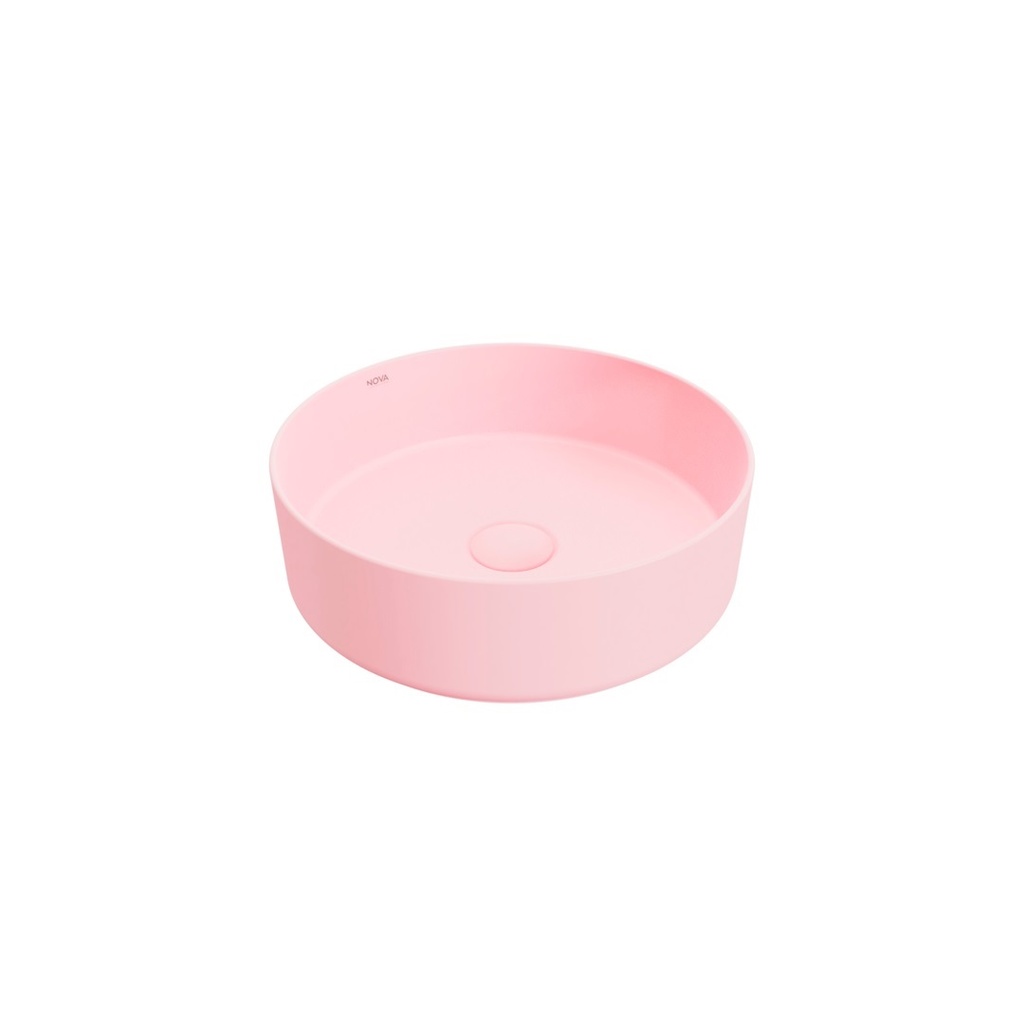 LAVAMANOS REDONDO DE SOBREPONER 35 CM X 18 CM ART ROUND FINECRAF CANDY PINK REF.NVLAV7735 MARCA NOVA
