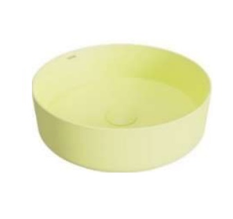 LAVAMANOS REDONDO DE SOBREPONER 35CM X 18CM ART ROUND FINECRAF ENERGY YELLOW REF.VLAV7736 MARCA NOVA