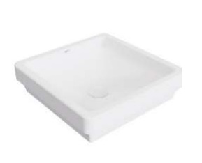 LAVAMANOS CUADRADO DE SOBREPONER 39 CM ART Q FINECRAFT BLANCO MATE REF. NVLAV7742 MARCA NOVA