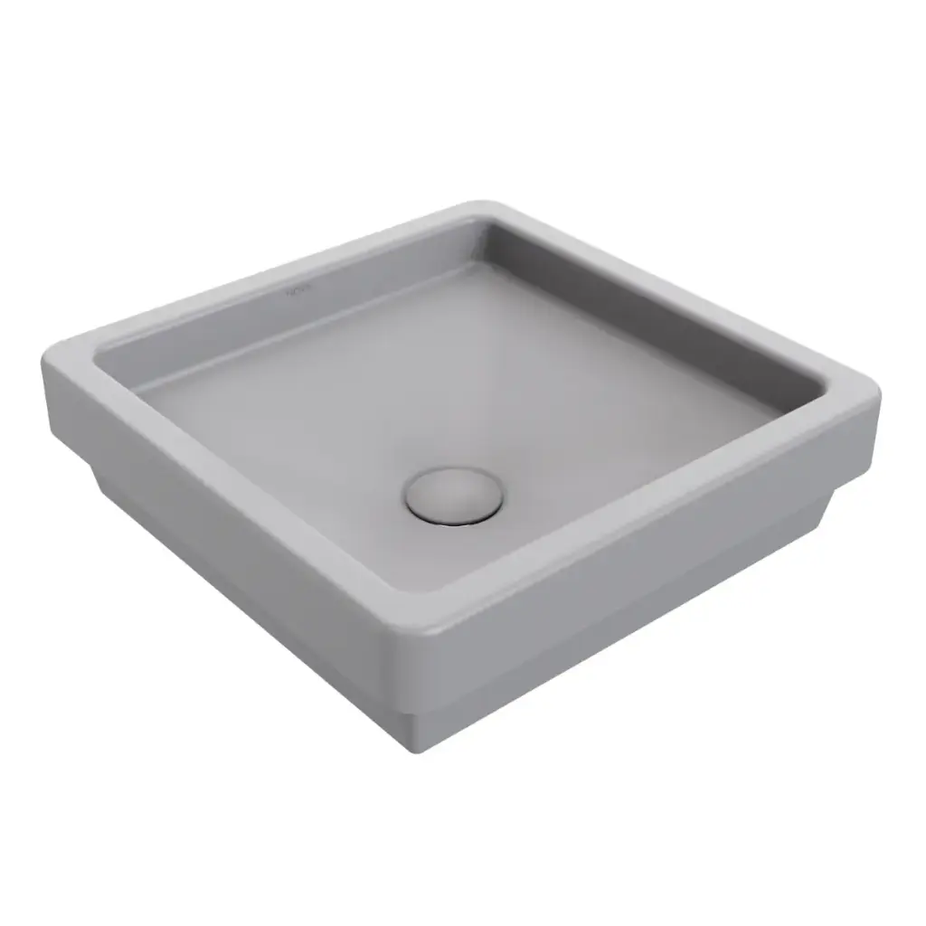 LAVAMANOS CUADRADO DE SOBREPONER 39 CM ART Q FINECRAFT GRAPHITE / GRAFITO REF. NVLAV7744 MARCA NOVA