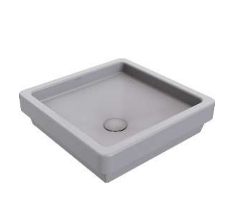 LAVAMANOS CUADRADO DE SOBREPONER 39 CM ART Q FINECRAFT GRAPHITE / GRAFITO REF. NVLAV7744 MARCA NOVA
