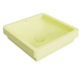LAVAMANOS CUADRADO DE SOBREPONER 39 CM ART Q FINECRAFT ENERGY YELLOW REF. NVLAV7745 MARCA NOVA
