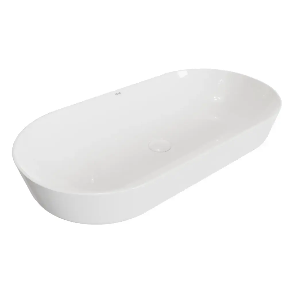 LAVAMANOS OVALADO DE SOBREPONER 80 CM ART ROUND FINECRAF WHITE / BLANCO REF.NVLAV7761 MARCA NOVA