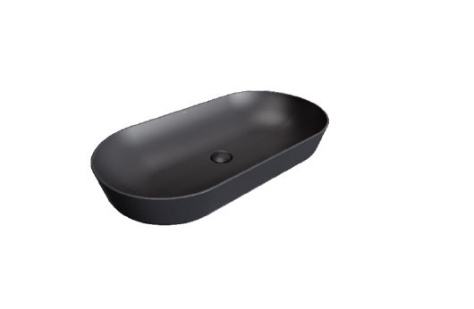 LAVAMANOS OVALADO DE SOBREPONER 80 CM ART ROUND FINECRAF NOIR / NEGRO REF. NVLAV7763 MARCA NOVA