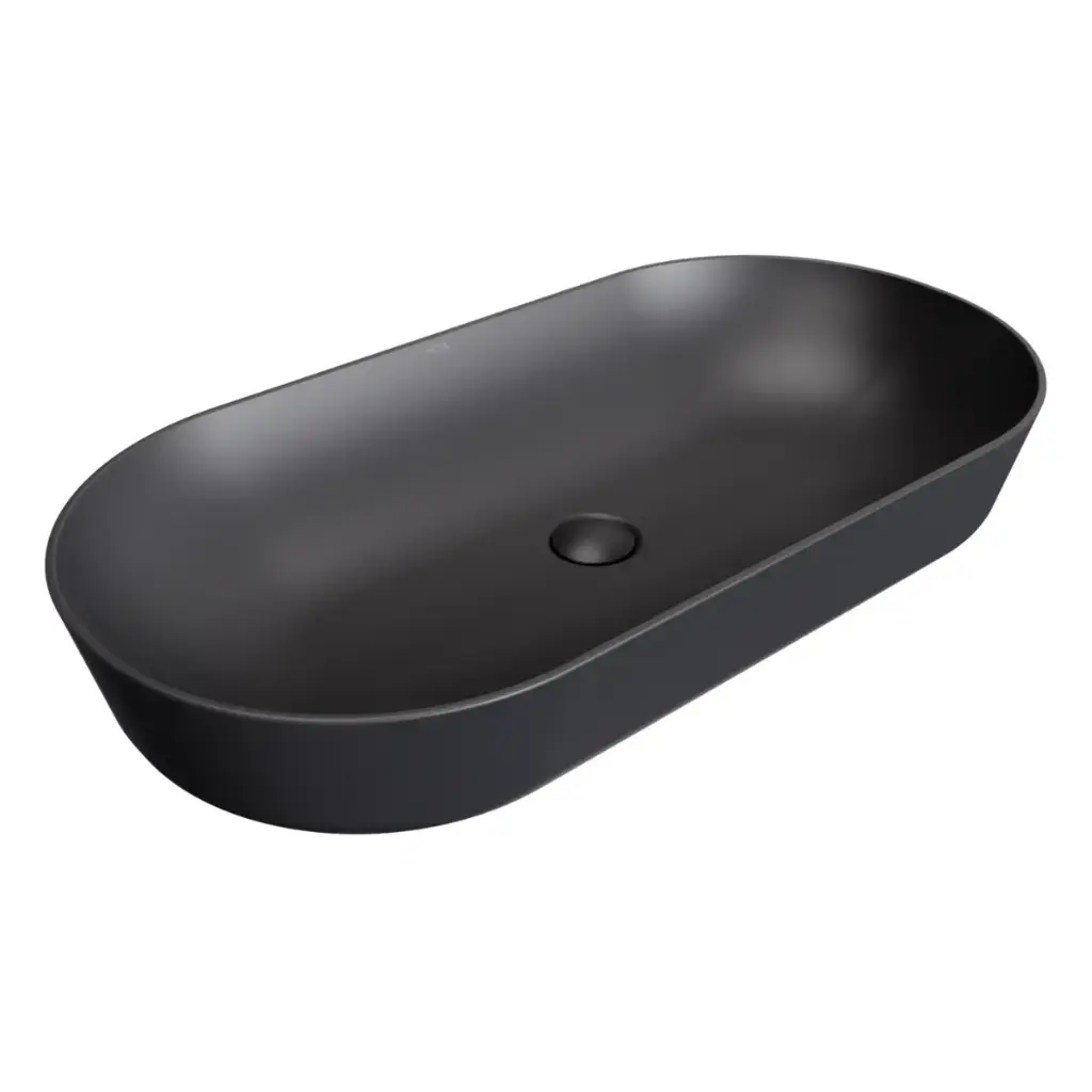 LAVAMANOS OVALADO DE SOBREPONER 80 CM ART ROUND FINECRAF NOIR / NEGRO REF. NVLAV7763 MARCA NOVA