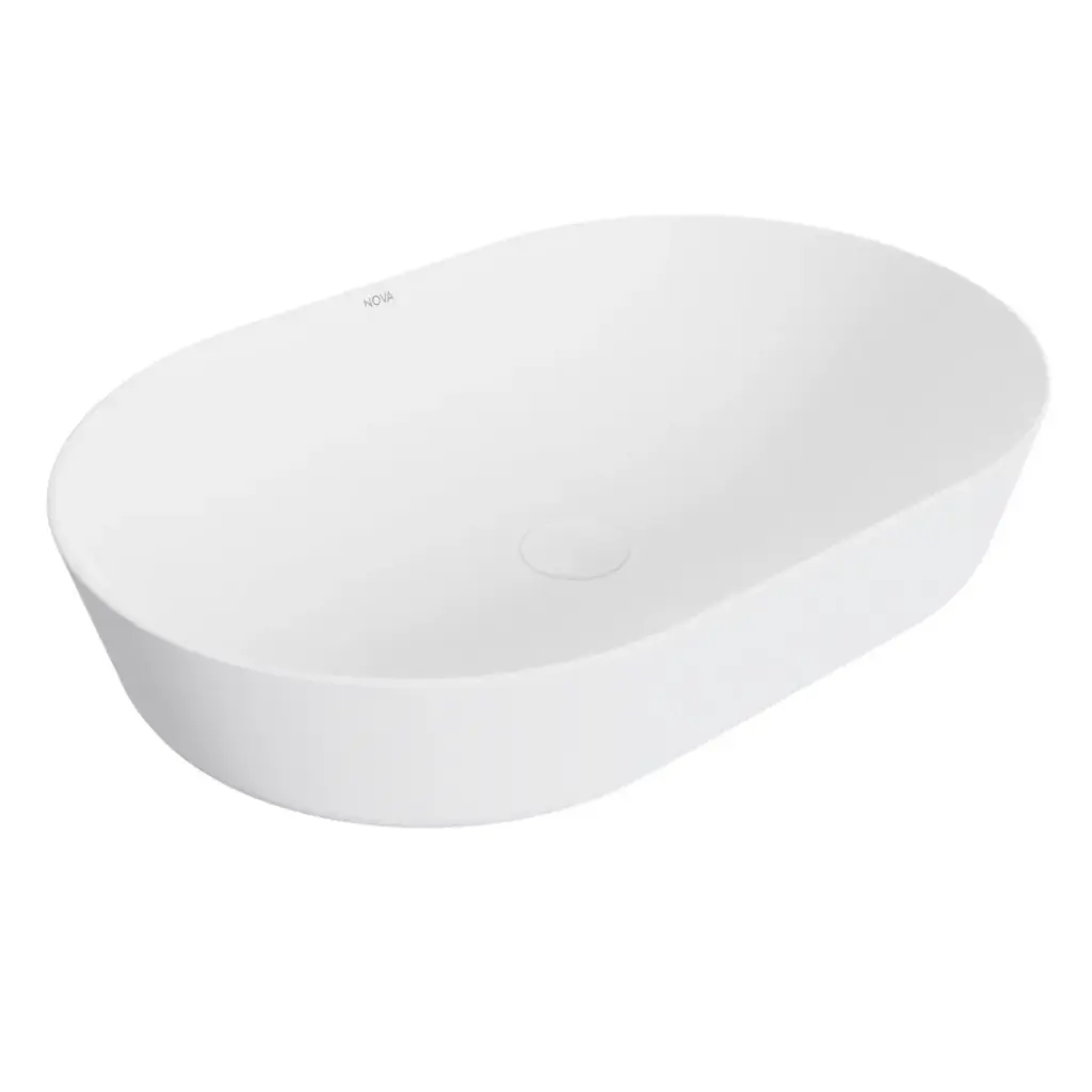 LAVAMANOS OVALADO DE SOBREPONER 61 CM ART ROUND FINECRAF BLANCO MATE REF. NVLAV7765 MARCA NOVA