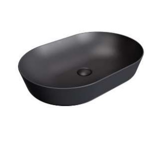 LAVAMANOS OVALADO DE SOBREPONER 61 CM ART ROUND FINECRAF NOIR / NEGRO REF. NVLAV7766 MARCA NOVA