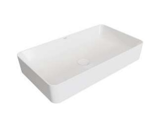 LAVAMANOS RECTANGULAR DE SOBREPONER 60CM ART SQUARE FINECRAFT BLANCO BRILLANTE LAV7781 MARCA NOVA